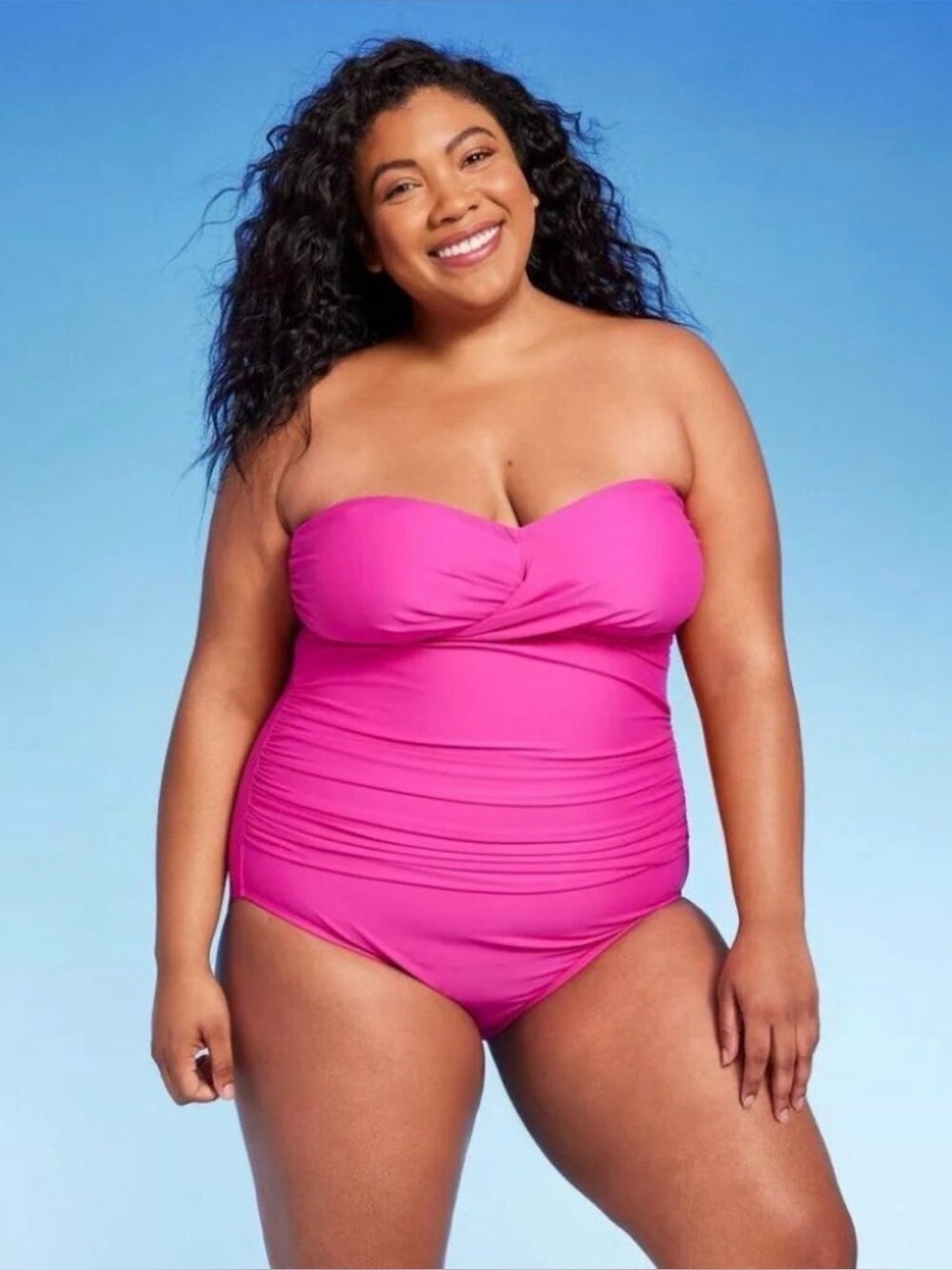 Kona Sol Full Coverage Tummy Control Twist-Front Swimsuit